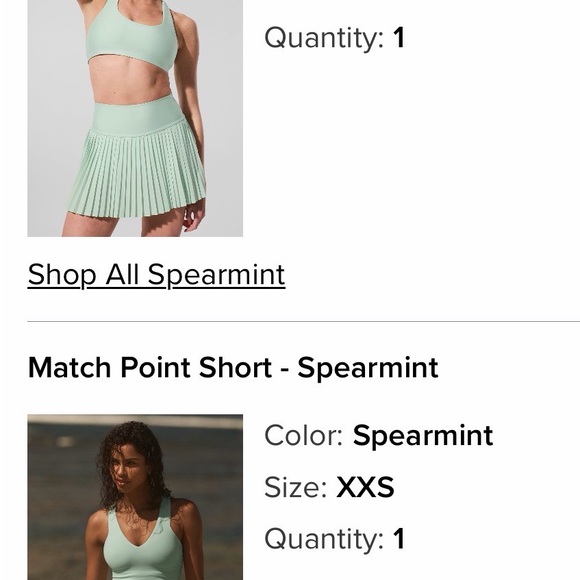 ALO Yoga Spearmint set - Picture 3 of 3